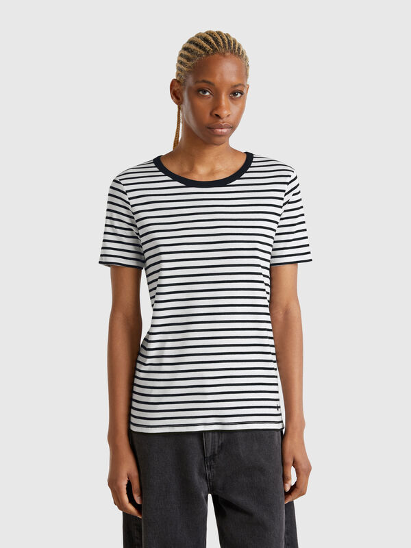 Crew neck striped t-shirt Women