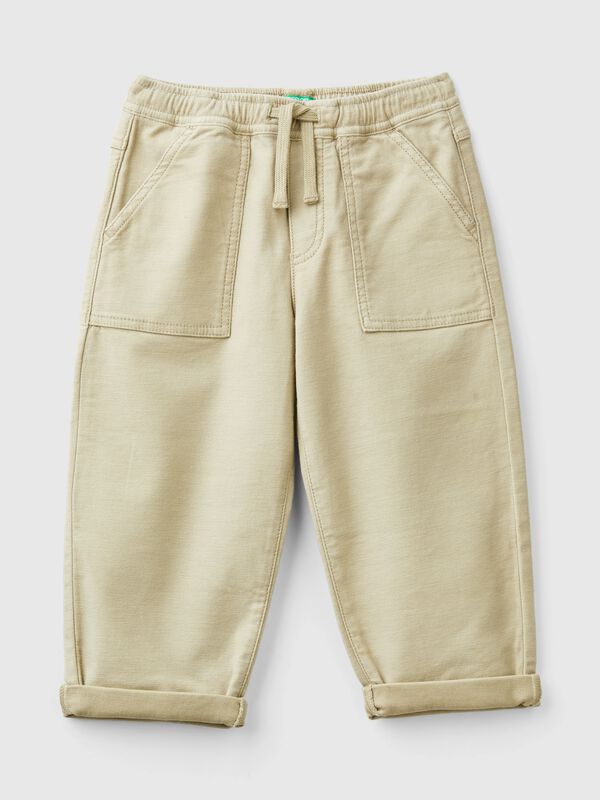 Joggers with cotton blend with drawstring Junior Boy