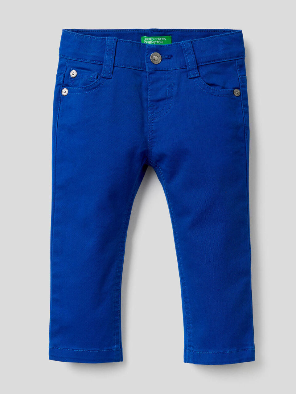 Slim fit trousers in stretch cotton image number 1