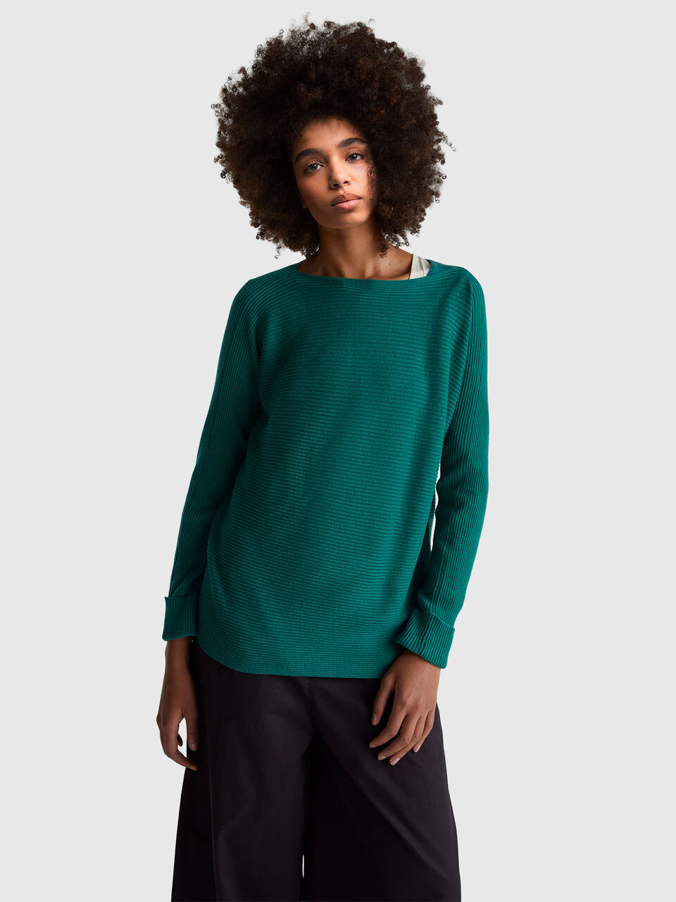 BOAT-NECK SWEAT.L/S Women image number null
