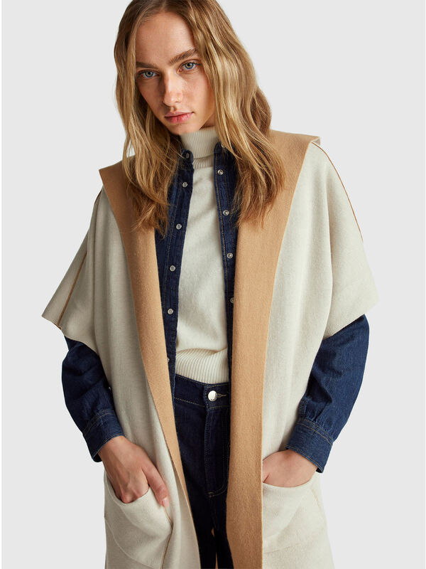 Reversible open coat Women