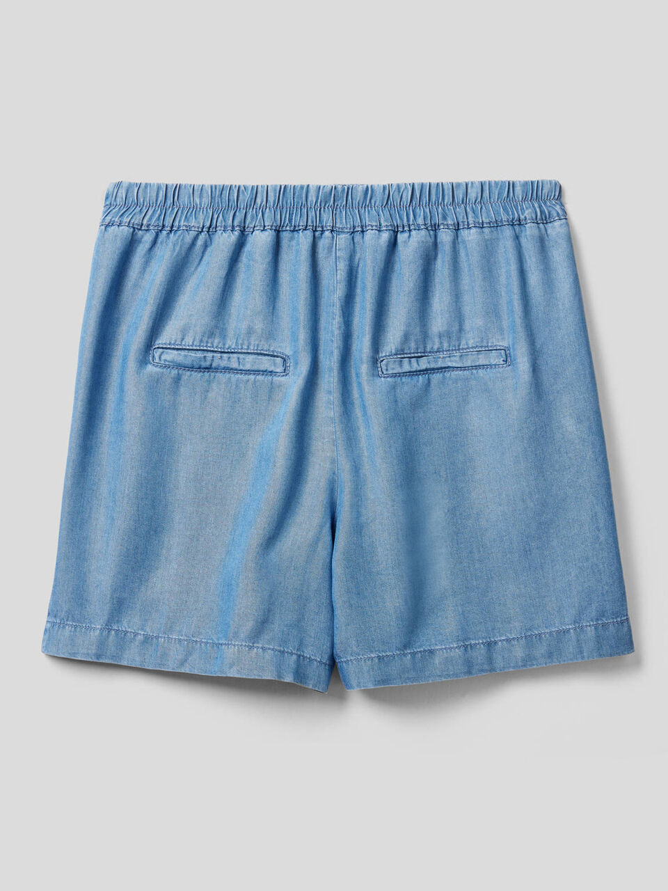 Flowy denim look shorts image number 2