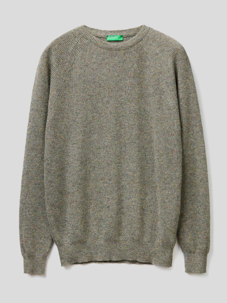 Ribbed wool and silk blend sweater image number 1