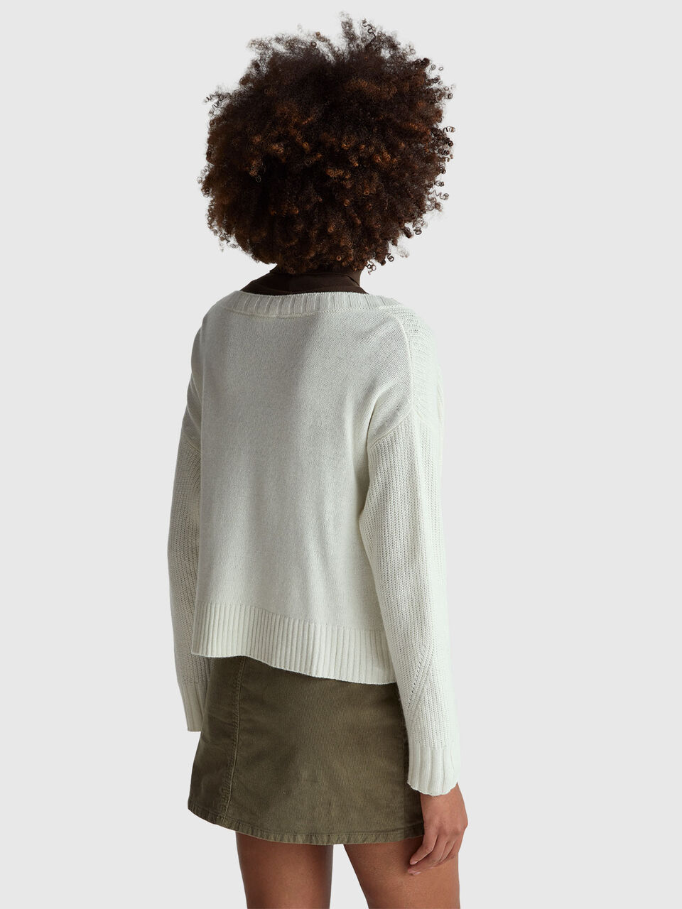 V NECK SWEATER L/S Women image number null