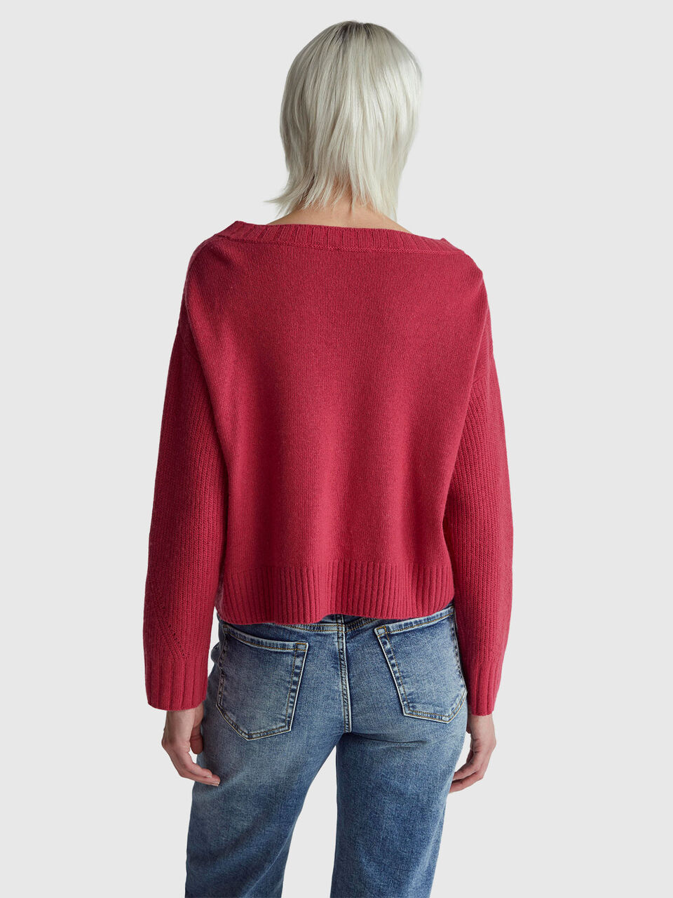V NECK SWEATER L/S Women image number null