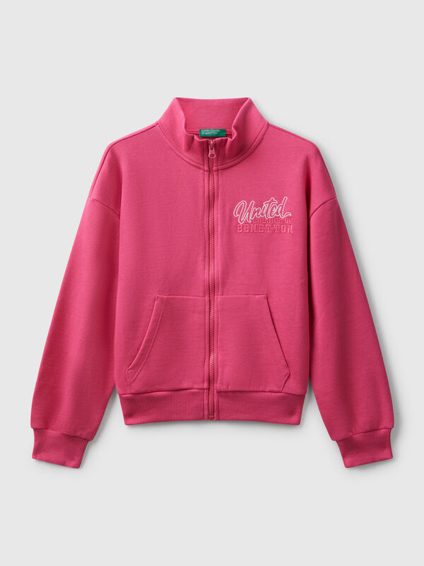 Zip-up sweatshirt with print Junior Girl