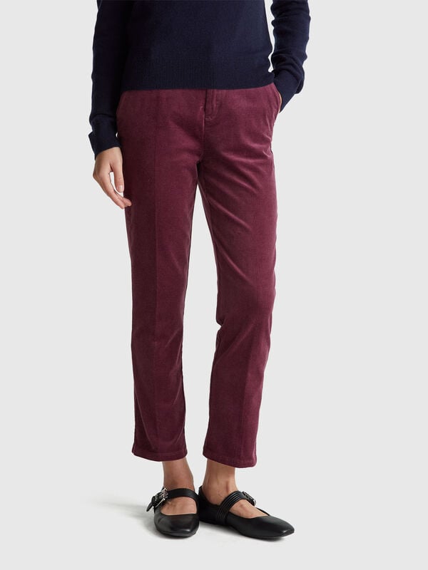 Stretch velvet chinos Stretch velvet chinos Women