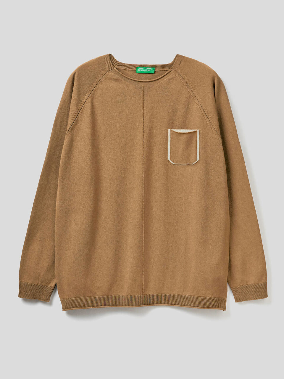 Cotton sweater with pocket image number 1