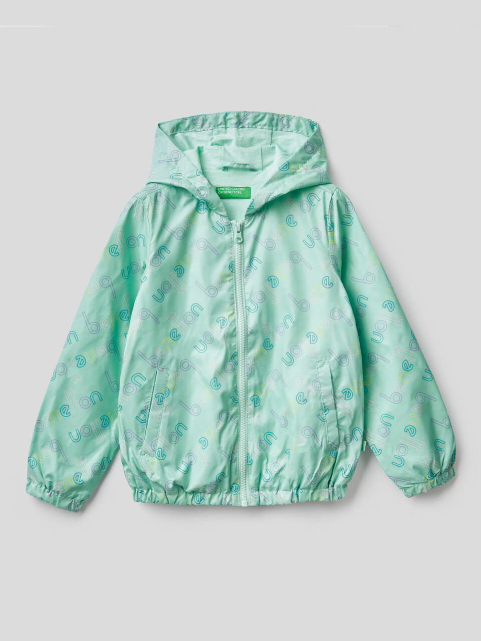 Jacket with hood in technical fabric image number 1