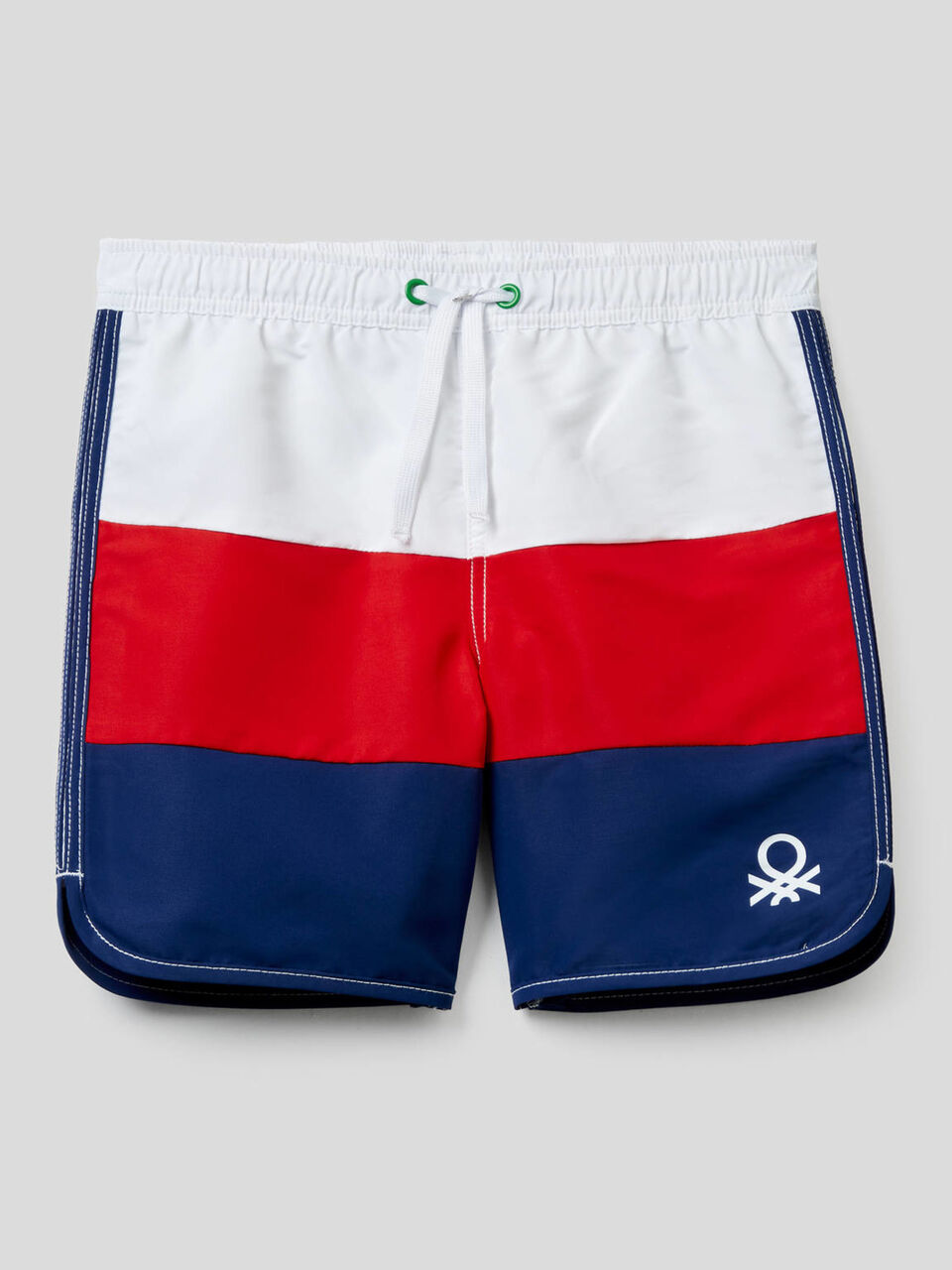 Color block swim trunks image number 1