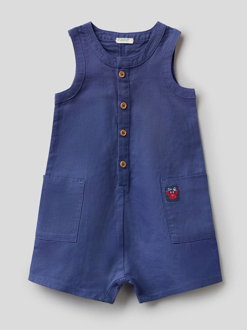 Linen blend onesie image number 1