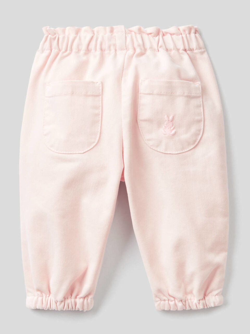 Cotton blend trousers with bow image number 2