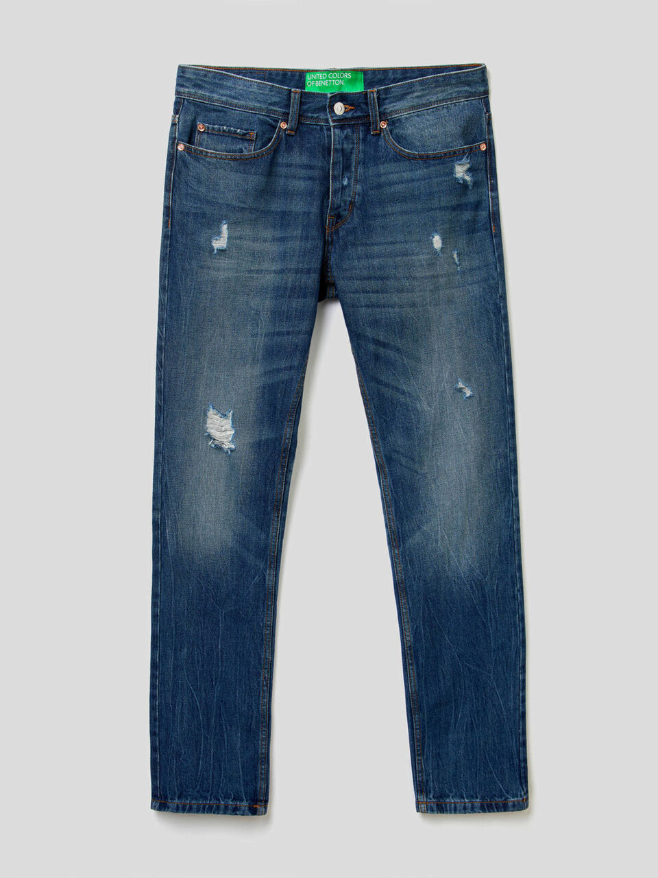 Straight leg 100% cotton jeans Men image number 1