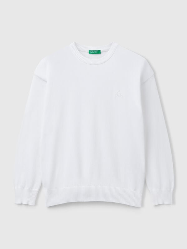 Sweater in pure cotton with logo Junior Boy