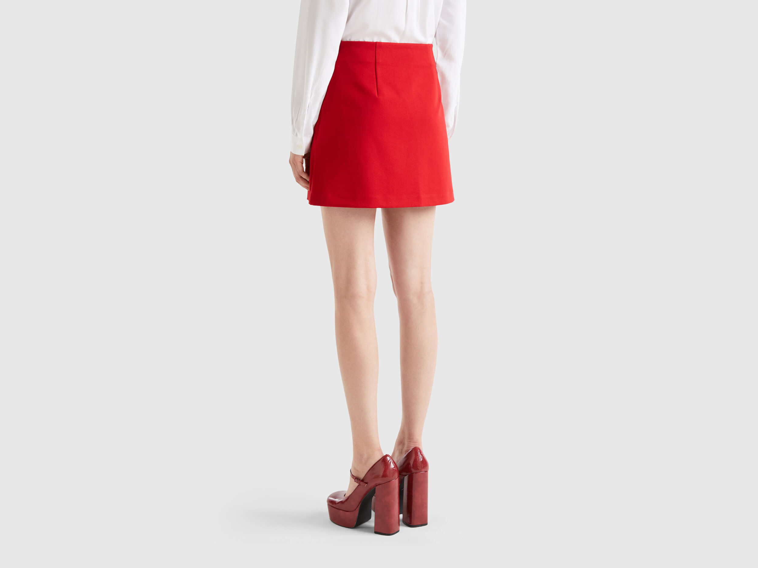 Red short skirt hotsell