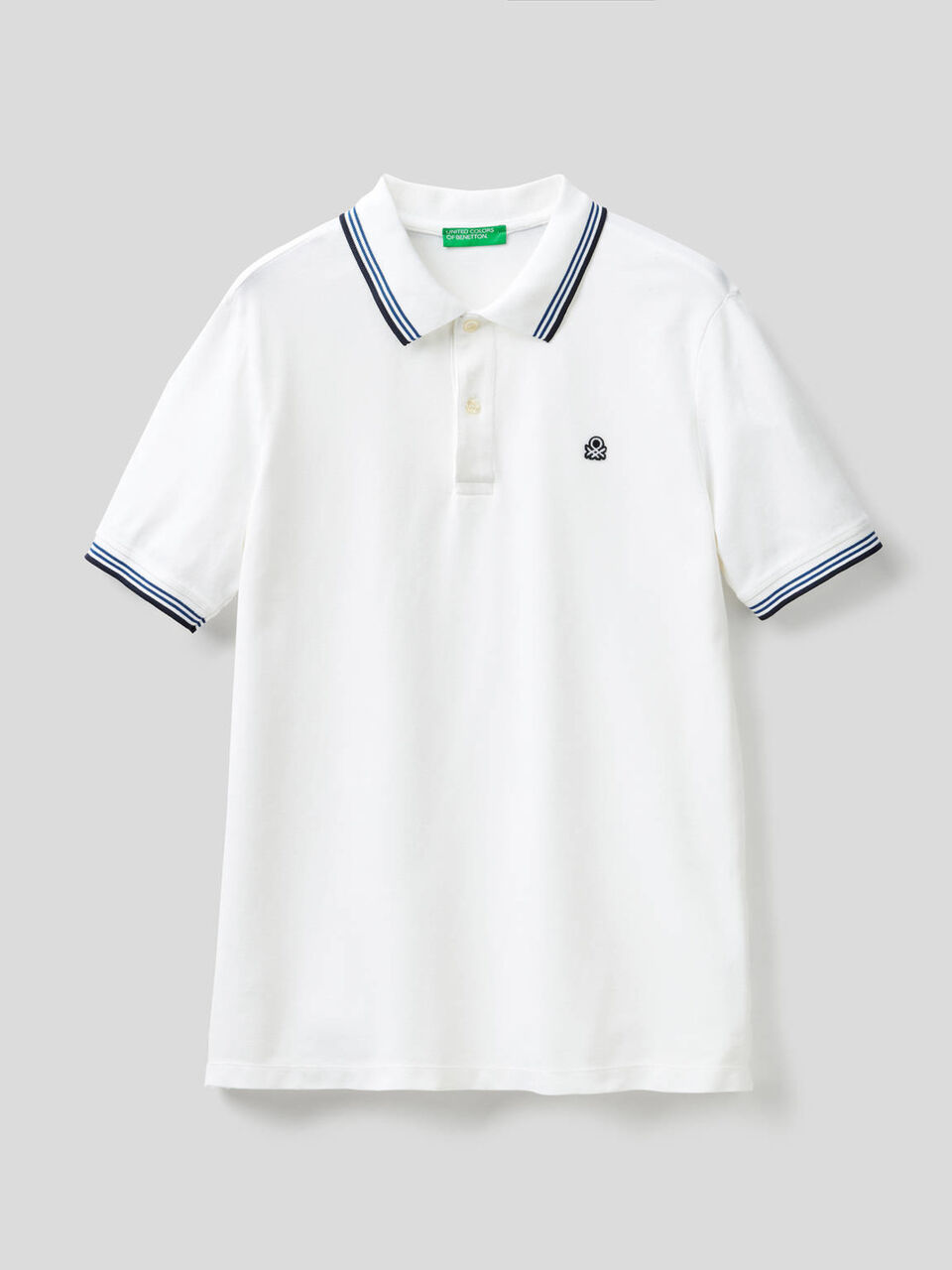 Short sleeve stretch cotton polo image number 1