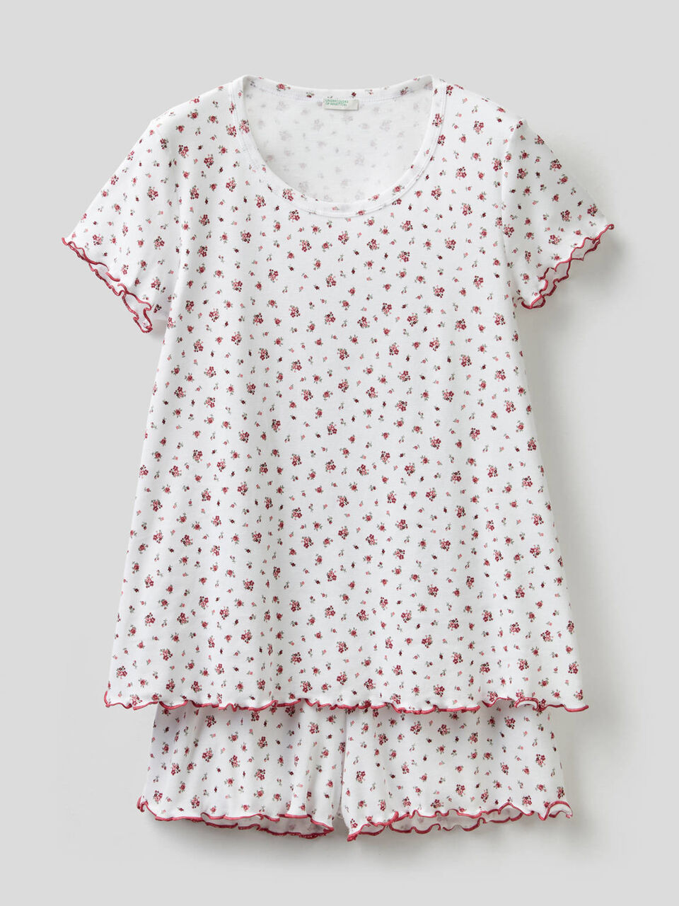 Patterned pyjamas in pure cotton image number 1