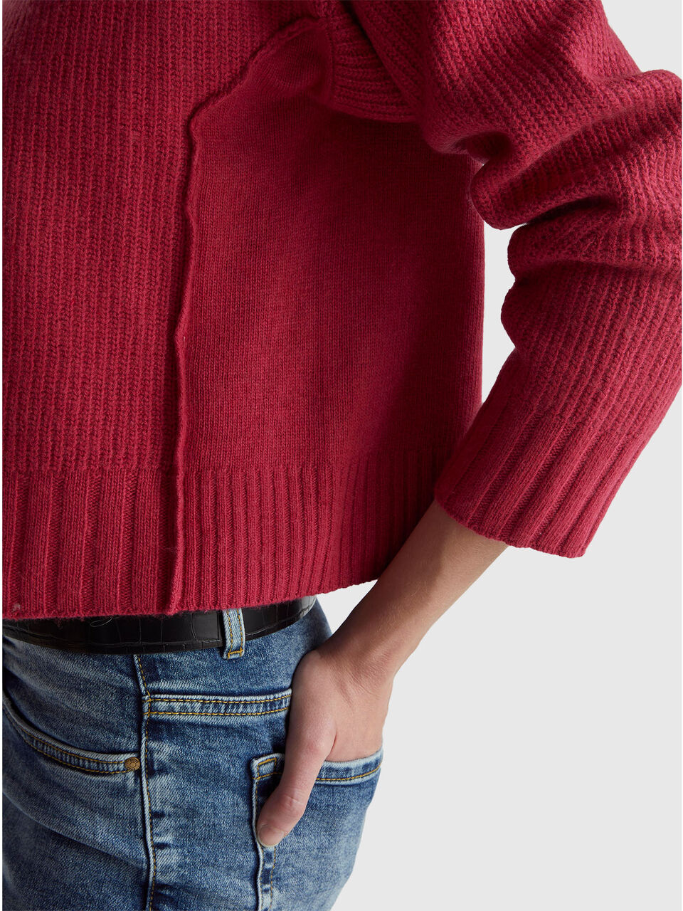 V NECK SWEATER L/S Women image number null