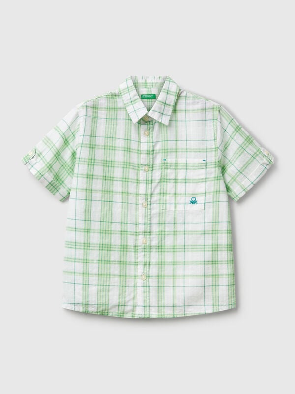 100% cotton check shirt Junior Boy