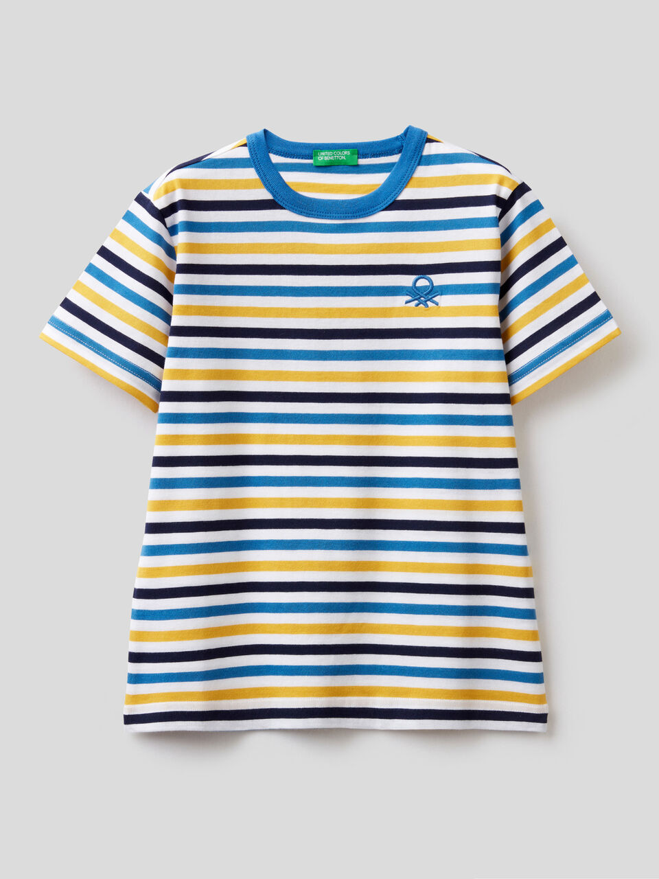 Striped t-shirt in 100% cotton image number 1