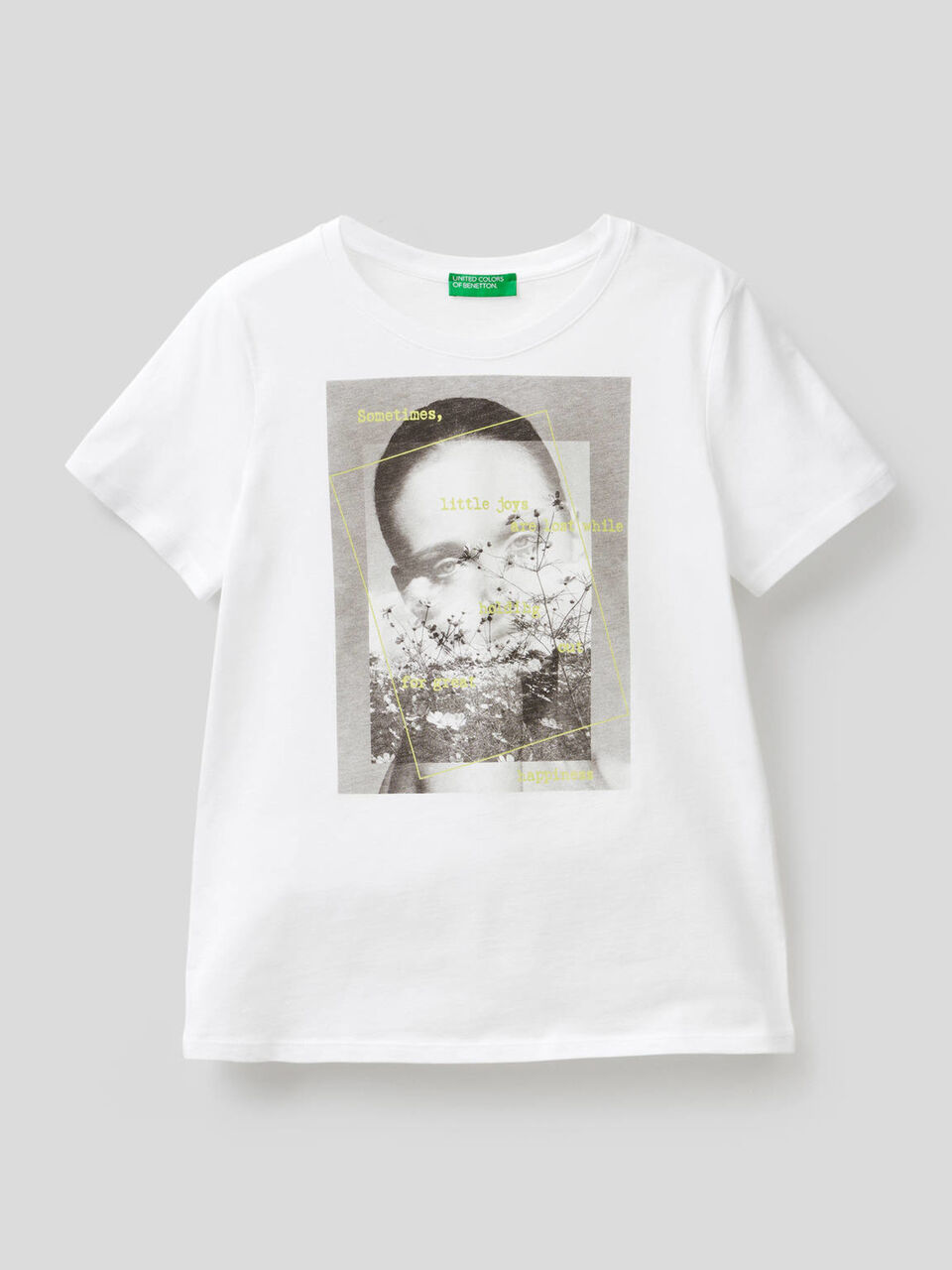 100% cotton t-shirt with maxi print image number 1
