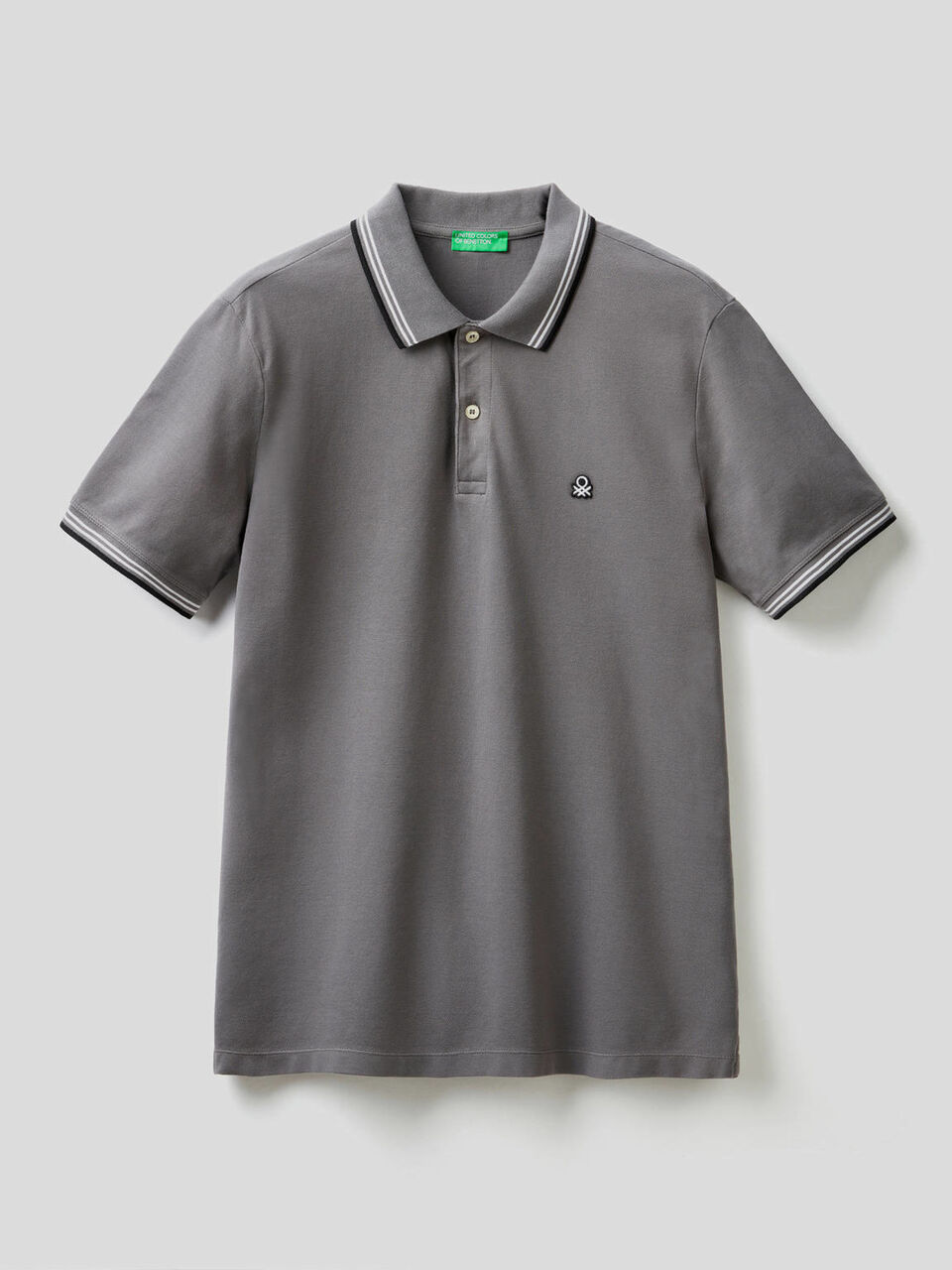 Short sleeve stretch cotton polo image number 1