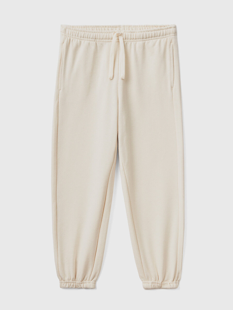 Joggers in recycled fabric with drawstring