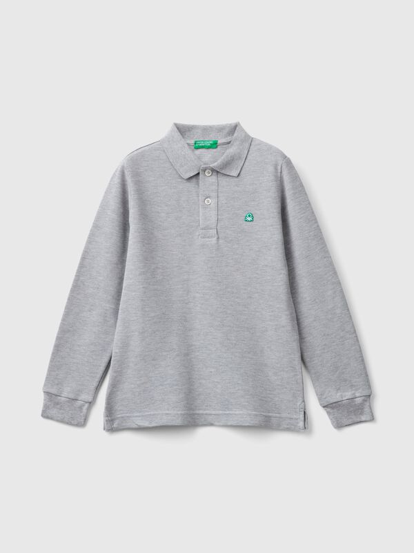 Long sleeve polo in cotton  Junior Boy