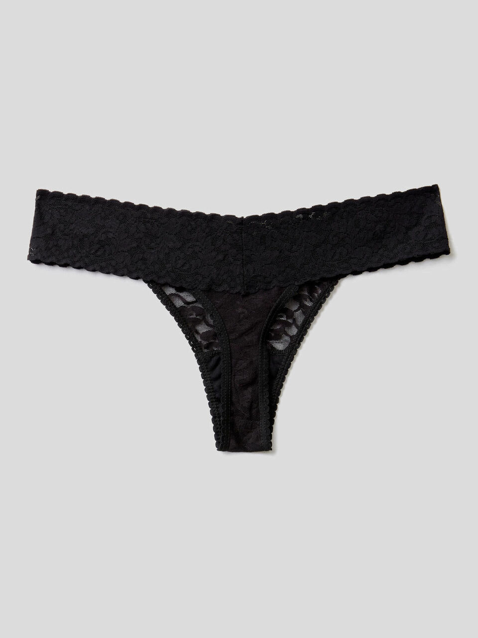 Stretch lace thong image number null