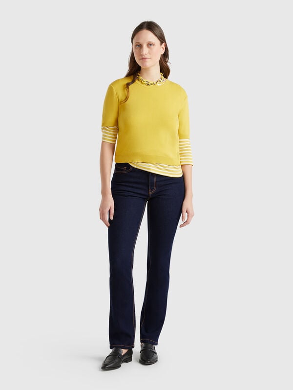 Bootcut jeans in cotton blend Women