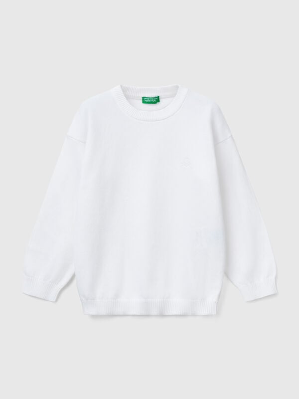 Sweater in pure cotton with logo Junior Boy