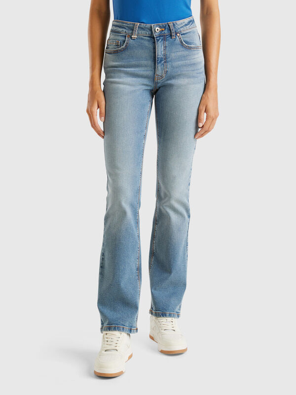 Bootcut jeans in recycled cotton blend Women