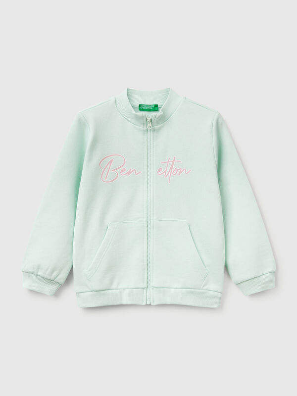 Sweatshirt with zip in cotton Junior Girl