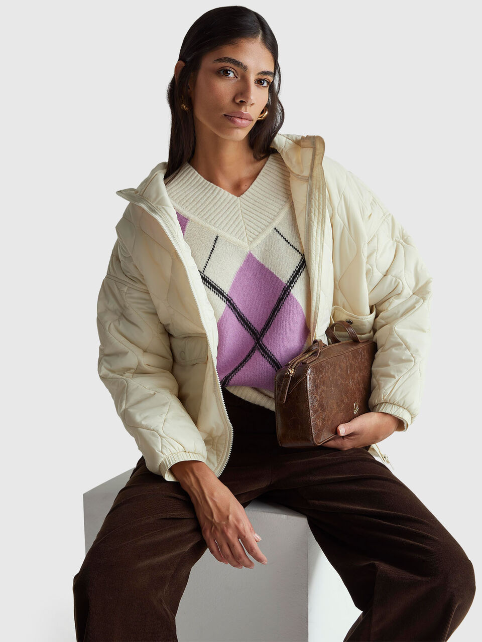 V NECK SWEATER L/S Women image number null