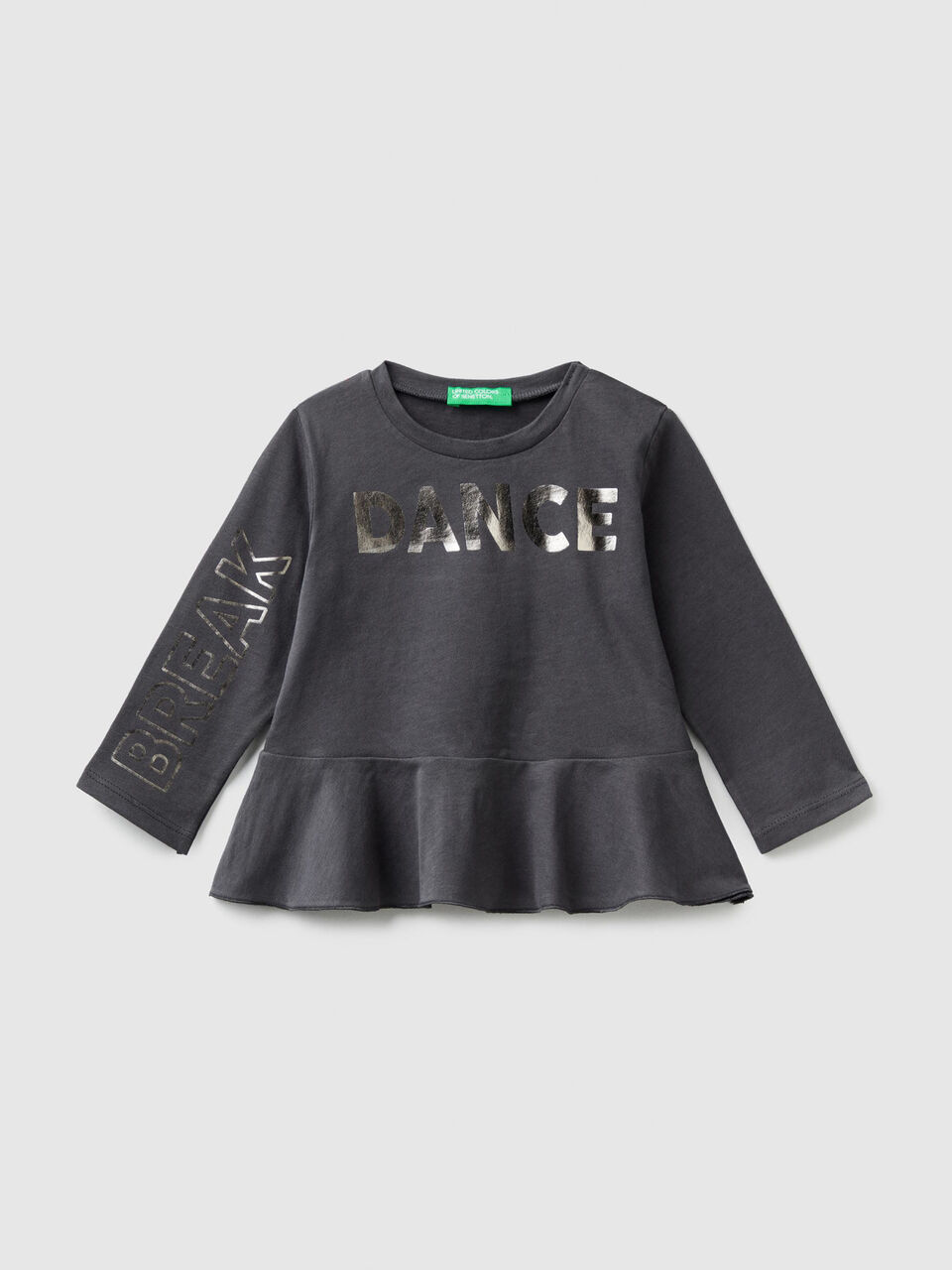 T-shirt with print and frill image number 1