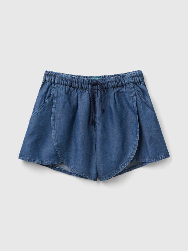 Short trousers in sustainable viscose Junior Girl