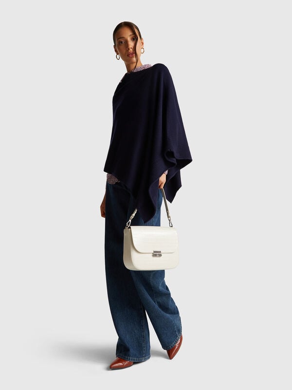 Cashmere blend poncho Women