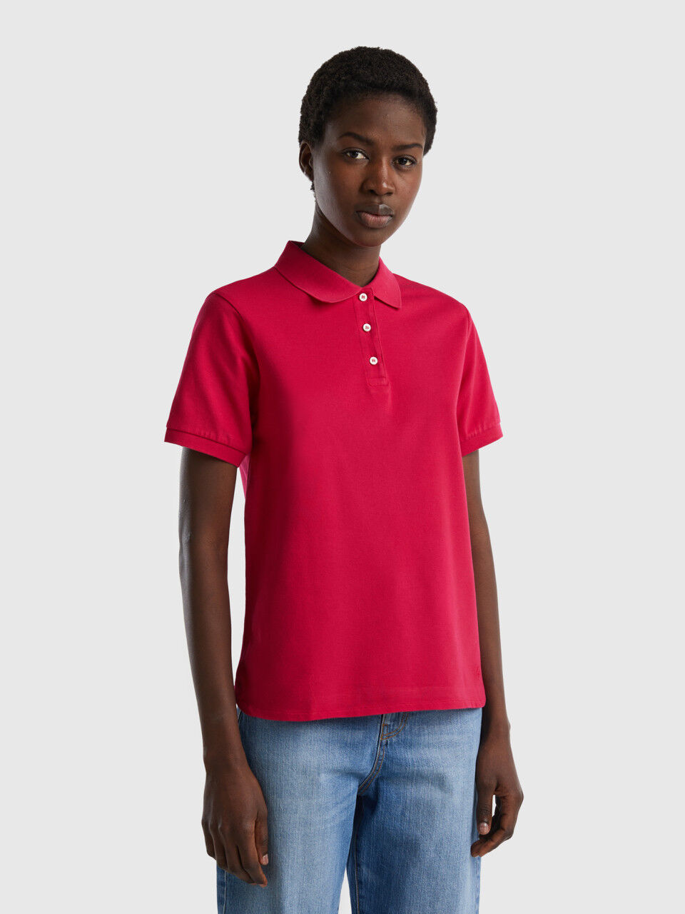 Polo in stretch organic cotton