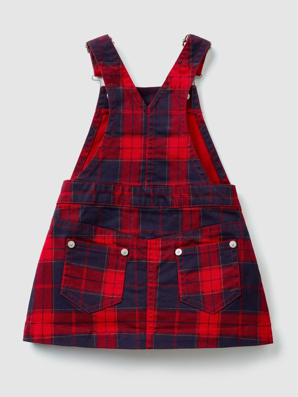 Tartan skirt overalls image number 2