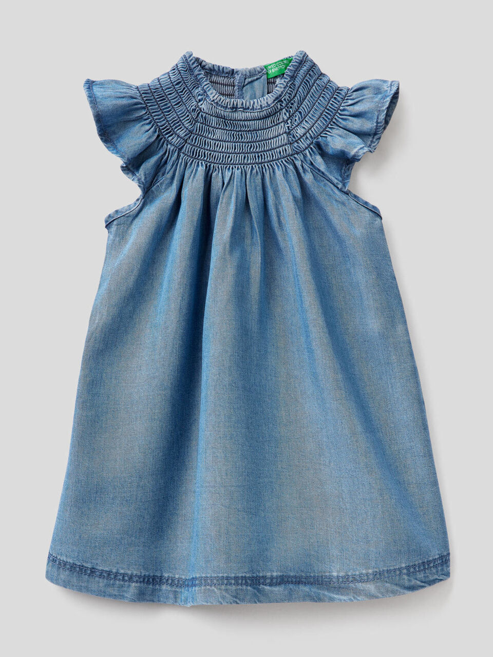 Dress in chambray fabric image number 1