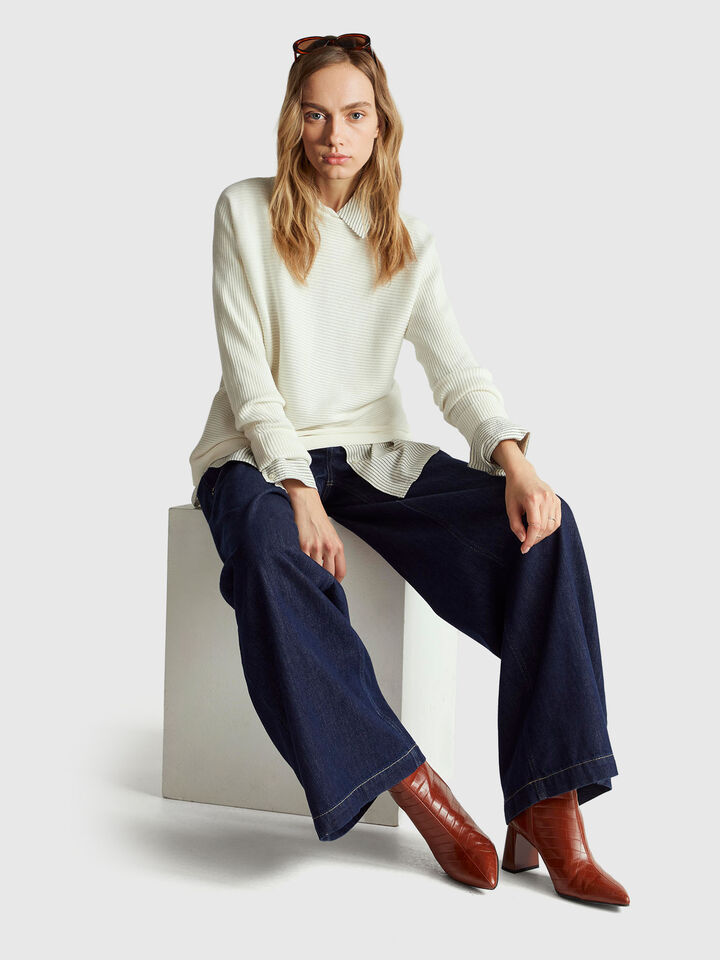 BOAT-NECK SWEAT.L/S Women