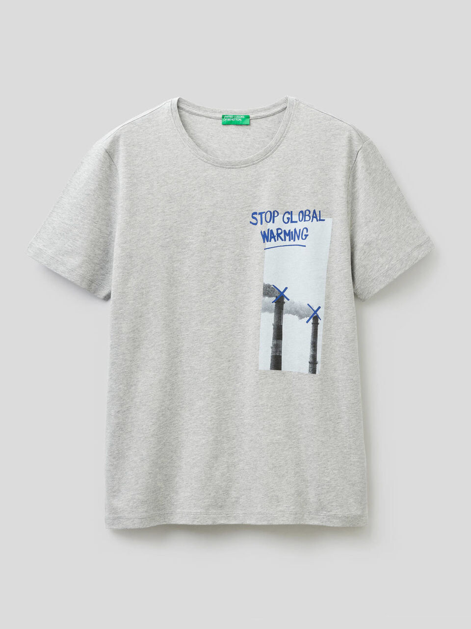 100% cotton t-shirt with slogan image number 1