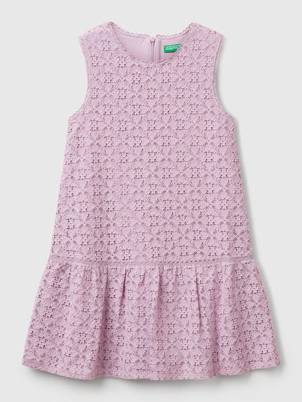 Lace dress with flounce Junior Girl