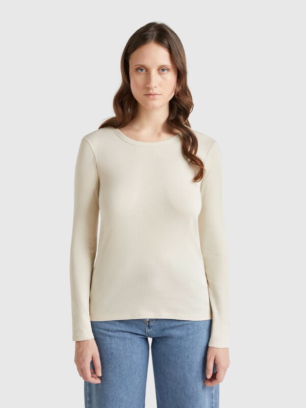 Long sleeve pure cotton t-shirt Women