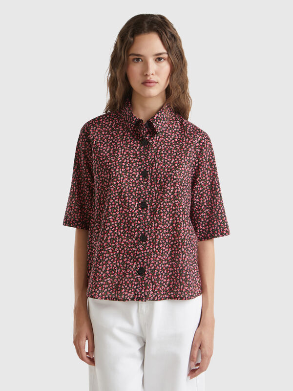 Short sleeve patterned shirt Women