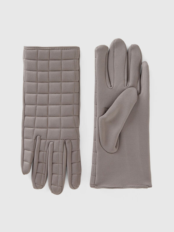 Padded nylon gloves Women