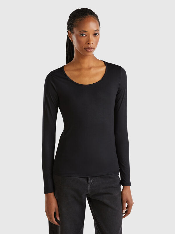 Slim fit stretch viscose t-shirt Women