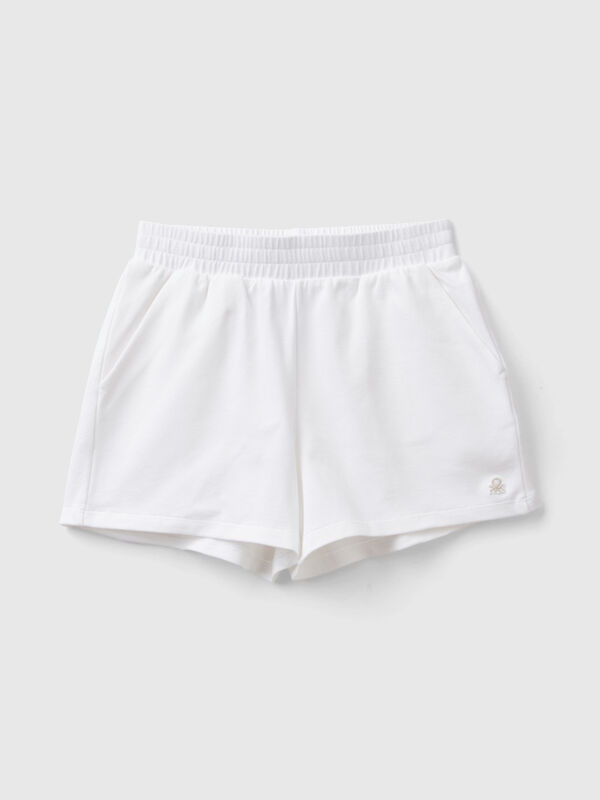Stretch organic cotton shorts Junior Girl