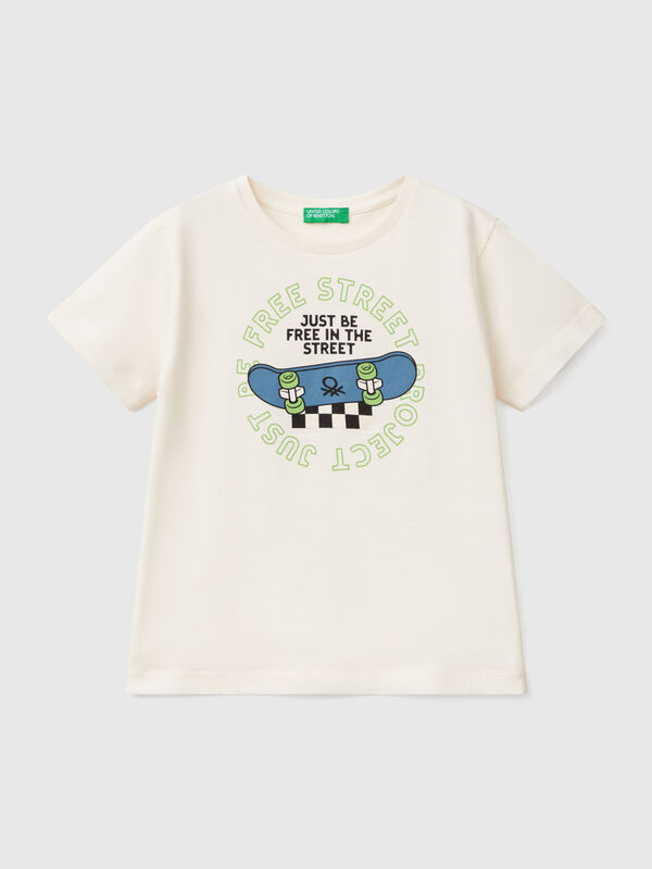 T-shirt in cotton with print Junior Boy
