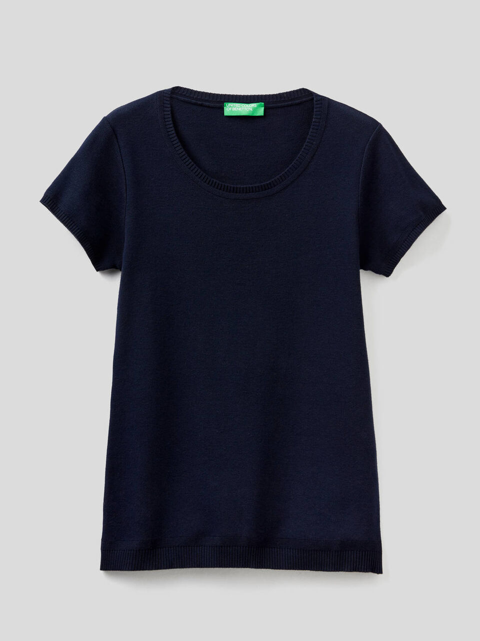 Short sleeve sweater in 100% cotton image number 1